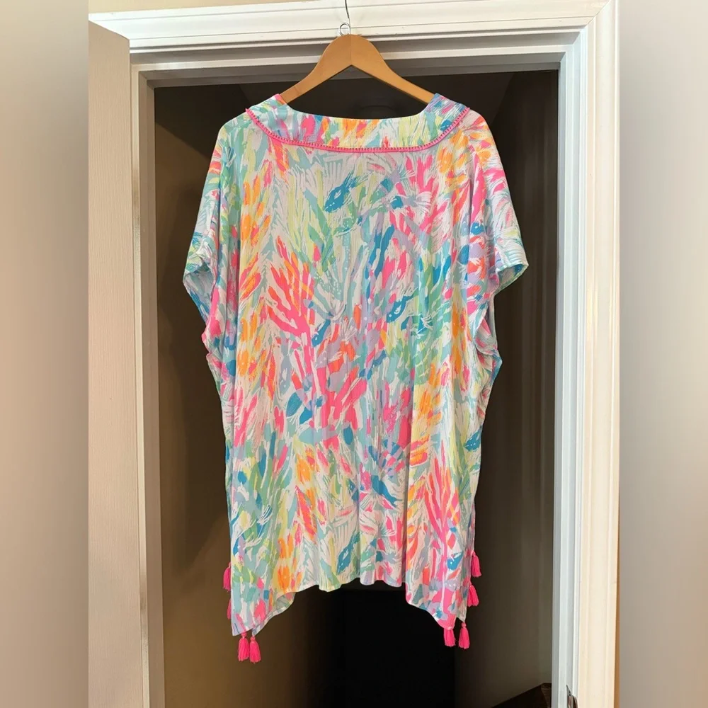 Lilly Pulitzer El Bravo Way Coverup in Sparkling Sands, Size L/XL. - Picture 2 of 12
